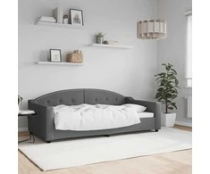 Lova Sofa, tamsiai pilkos spalvos, 90x190cm, audinys