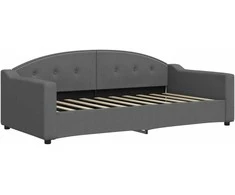 Lova Sofa, tamsiai pilkos spalvos, 90x190cm, audinys