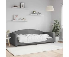 Lova Sofa, tamsiai pilkos spalvos, 90x200cm, audinys