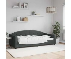Lova Sofa, tamsiai pilkos spalvos, 90x200cm, audinys