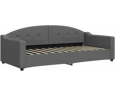Lova Sofa, tamsiai pilkos spalvos, 90x200cm, audinys