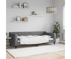 Lova Sofa, tamsiai pilkos spalvos, 90x200cm, audinys