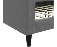 Sofa, tamsiai pilkos spalvos, 90x200cm, audinys