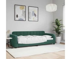 Lova Sofa, tamsiai žalios spalvos, 80x200cm, aksomas