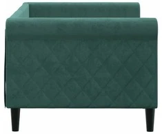 Lova Sofa, tamsiai žalios spalvos, 80x200cm, aksomas