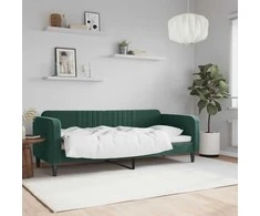 Lova Sofa, tamsiai žalios spalvos, 80x200cm, aksomas