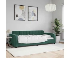 Lova Sofa, tamsiai žalios spalvos, 90x200cm, aksomas