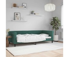 Sofa, tamsiai žalios spalvos, 90x200cm, aksomas