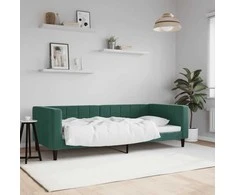 Lova Sofa, tamsiai žalios spalvos, 90x200cm, aksomas