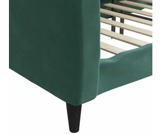Lova Sofa, tamsiai žalios spalvos, 90x200cm, aksomas