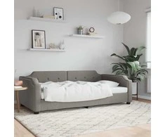 Lova Sofa, taupe spalvos, 90x200cm, audinys