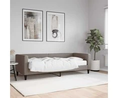 Lova su čiužiniu, taupe spalvos, 80x200cm, audinys