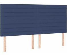 Lova su spyruoklėmis ir čiužiniu, mėlyna, 180x200 cm, audinys