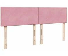 Lova su spyruoklėmis ir čiužiniu, rožinė, 200x200 cm, aksomas