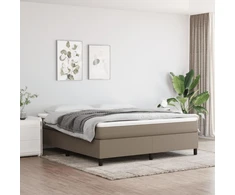 Lova su spyruoklėmis ir čiužiniu, taupe, 180x200 cm, audinys