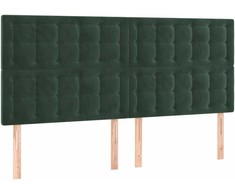 Lova su spyruoklėmis ir čiužiniu, žalia, 160x200 cm, aksomas