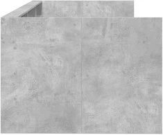 Lova Kušetė su stalčiais be čiužinio, betono pilka, 100x200 cm