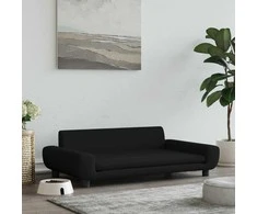 Lova šunims, juodos spalvos, 100x54x33cm, aksomas