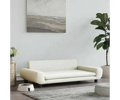 Lova šunims, kreminės spalvos, 100x54x33cm, aksomas