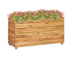 Aukštas lovelis, 100x40x55cm, perdirbtas tikmedis ir plienas