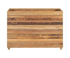 Aukštas lovelis, 100x40x72cm, perdirbtas tikmedis ir plienas