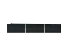 Lovelis, antracito, 480x80x45cm, galvanizuotas plienas, aukštas