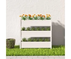 Lovelis, baltas, 112x25x104,5cm, pušies medienos masyvas