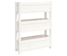 Lovelis, baltas, 77x25x104,5cm, pušies medienos masyvas