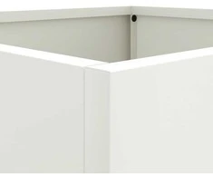 Lovelis, baltos spalvos, 32x27,5x75cm, šaltai valcuotas plienas