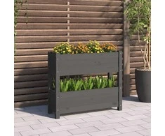 Lovelis, pilkos spalvos, 77x25x66cm, pušies medienos masyvas