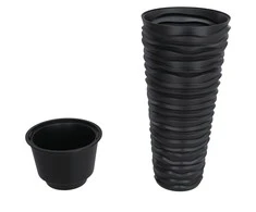 Lovelis su išimamu įdėklu, antracito, 18/45l, PP
