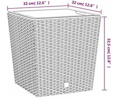 Lovelis su išimamu įdėklu, baltas, 21/32l, PP ratanas