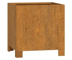 Lovelis su kojelėmis, rūdžių, 32x30x33cm, Corten plienas