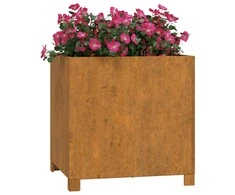 Lovelis su kojelėmis, rūdžių, 49x47x50cm, Corten plienas