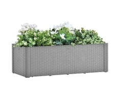 Lovelis su savaiminio laistymo sistema, pilkas, 100x43x33cm
