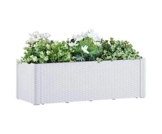 Lovelis su savaiminio laistymo sistema, baltas, 100x43x33cm
