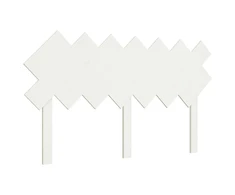 Lovos galvūgalis, baltas, 141x3x80,5cm, pušies medienos masyvas