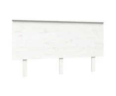 Lovos galvūgalis, baltas, 144x6x82,5cm, pušies medienos masyvas