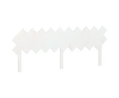 Lovos galvūgalis, baltas, 196x3x80,5cm, pušies medienos masyvas