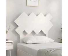 Lovos galvūgalis, baltas, 92x3x81cm, pušies medienos masyvas