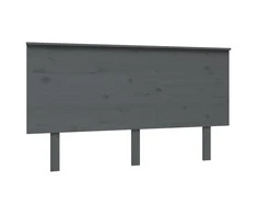 Lovos galvūgalis, pilkas, 144x6x82,5cm, pušies medienos masyvas