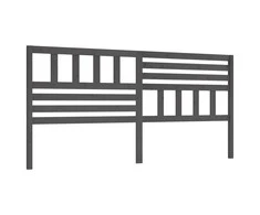 Lovos galvūgalis, pilkas, 206x4x100cm, pušies medienos masyvas