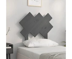Lovos galvūgalis, pilkas, 72,5x3x81cm, pušies medienos masyvas