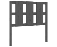 Lovos galvūgalis, pilkas, 95,5x4x100cm, pušies medienos masyvas