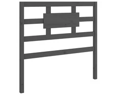 Lovos galvūgalis, pilkas, 95,5x4x100cm, pušies medienos masyvas
