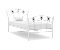 Lova Lovos rėmas, baltas, 90x200cm, metalas, futbolo dizaino