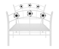 Lova Lovos rėmas, baltas, 90x200cm, metalas, futbolo dizaino