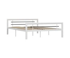 Lova Lovos rėmas, baltos ir juodos spalvos, 120x200cm, metalas