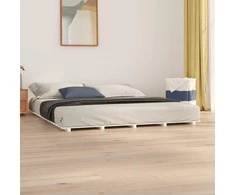 Lova Lovos rėmas, baltos spalvos, 180x200cm, pušies medienos masyvas