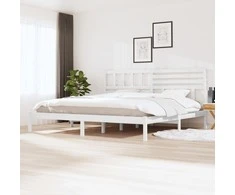 Lova Lovos rėmas, baltos spalvos, 200x200cm, pušies medienos masyvas